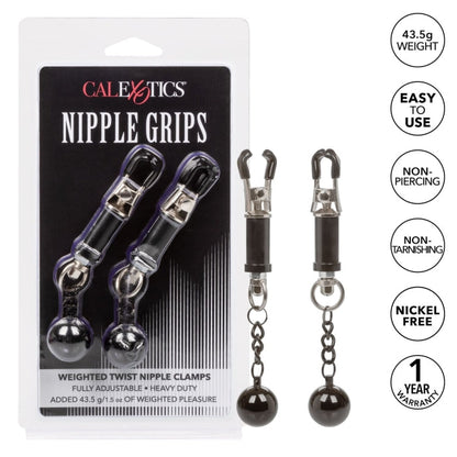 IPPLE GRIPS WEIGHTED TWIST NIPPLE CLAMPS