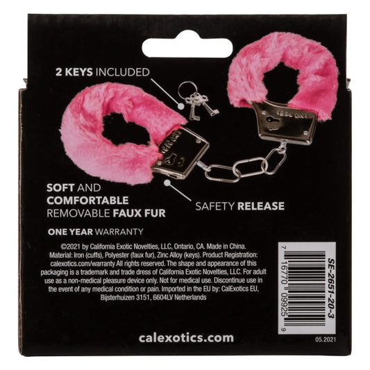 PLAYFUL FURRY CUFFS - PINK