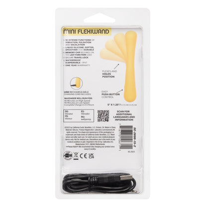 VIBE WAND 5" YELLOW 10X BOUNDLESS MINI FLEXIWAND
