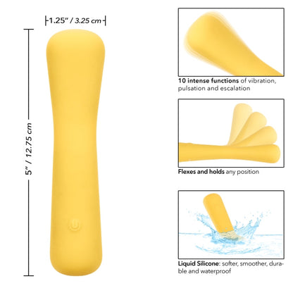 VIBE WAND 5" YELLOW 10X BOUNDLESS MINI FLEXIWAND