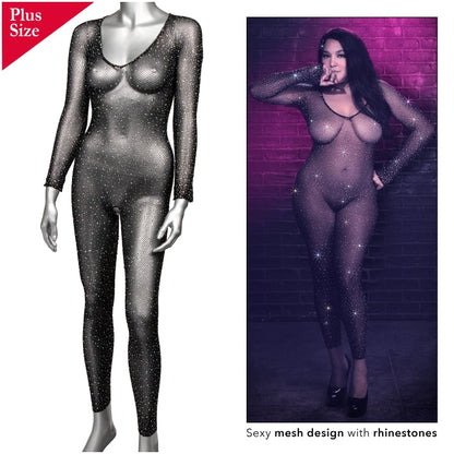 RADIANCE - PLUS SIZE CROTCHLESS FULL BODY SUIT