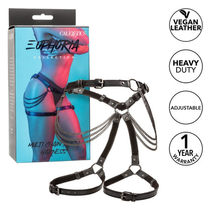 THIGH HARNESS BLACK EUPHORIA COLLECTION MULTI CHAIN