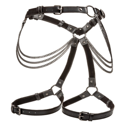 THIGH HARNESS BLACK EUPHORIA COLLECTION MULTI CHAIN