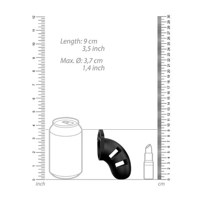 MODEL 20 CHASTITY 3.5" SILICONE COCK CAGE - BLACK