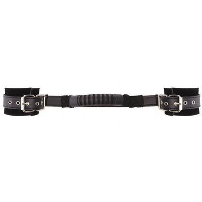ADJUSTABLE LEATHER HANDCUFFS - BLACK