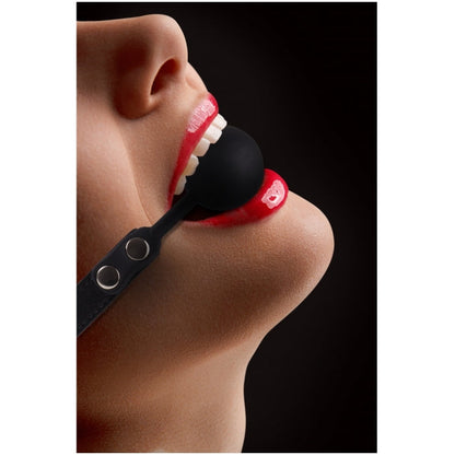 SILICONE BALL GAG - BLACK