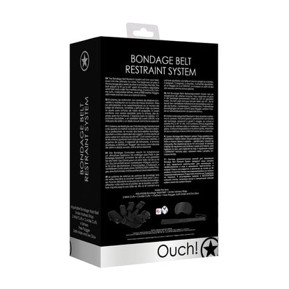 BONDAGE BELT RESTRAINT SYSTEM - BLACK