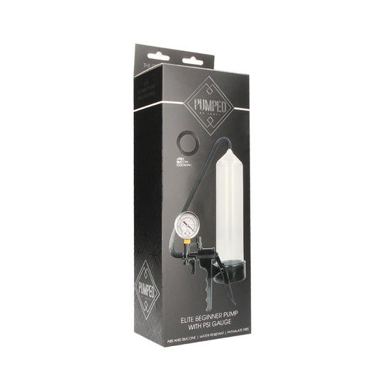 ELITE BEGINNER PUMP WITH PSI GAUGE - TRANSPARENT