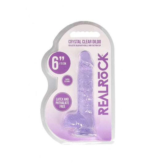 REALISTIC DILDO WITH BALLS 6IN / 15 CM