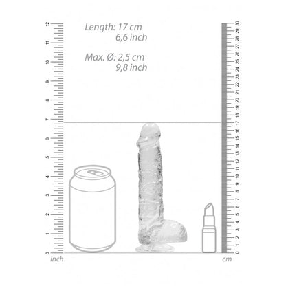 REALISTIC DILDO WITH BALLS 6IN / 15 CM