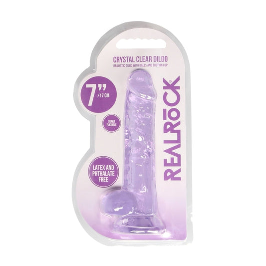 REALISTIC DILDO WITH BALLS 7IN / 17 CM