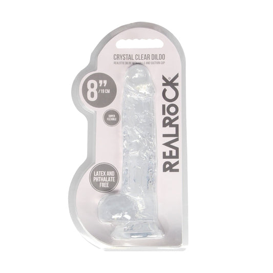 REALISTIC DILDO WITH BALLS 8IN / 19 CM