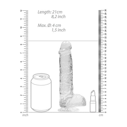 REALISTIC DILDO WITH BALLS 8IN / 19 CM