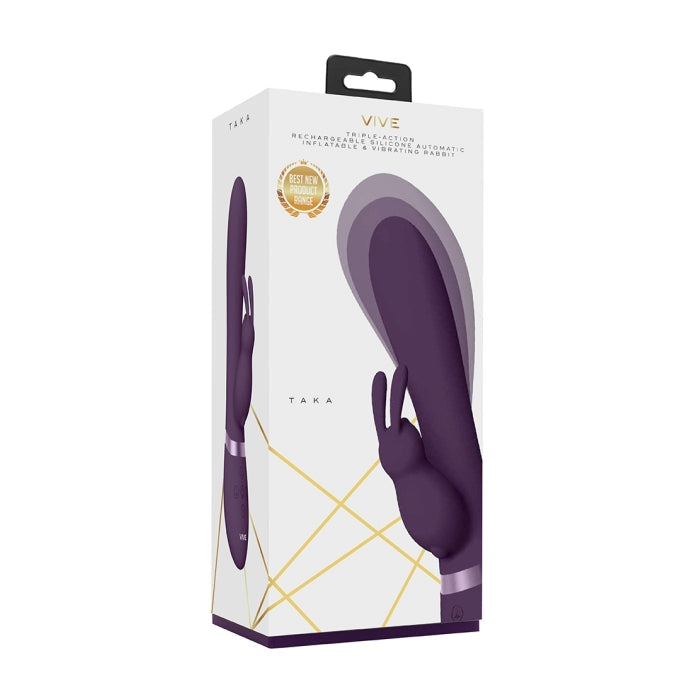 TAKA - INFLATABLE & VIBRATING RABBIT - PURPLE