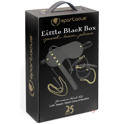 KINK KIT (CUFFS, SLAPPER, NIPPLE CLAMP & BLINDFOLD)