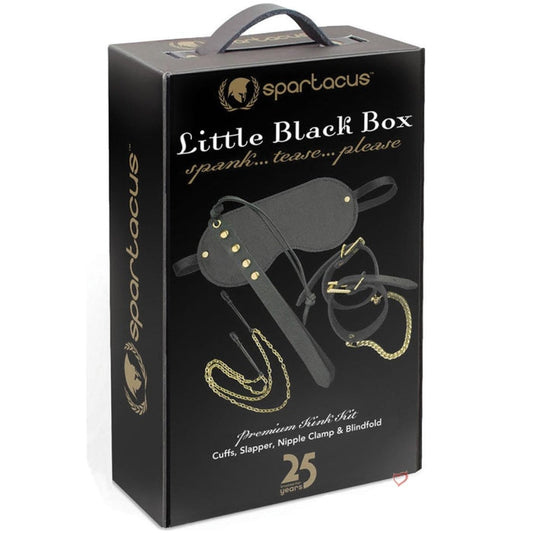KINK KIT (CUFFS, SLAPPER, NIPPLE CLAMP & BLINDFOLD)