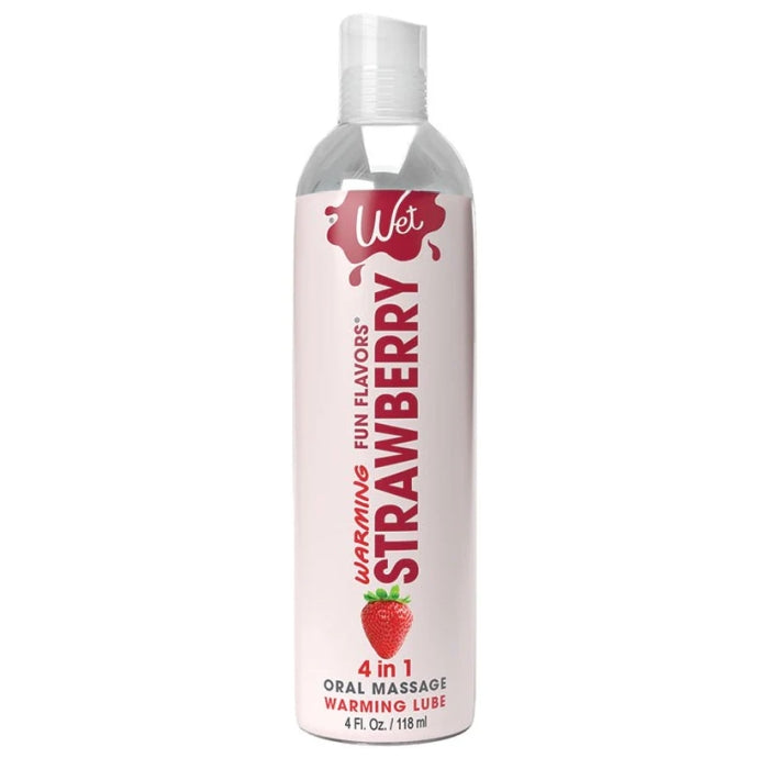 LUBE WARMING 4OZ STRAWBERRY 4 IN 1