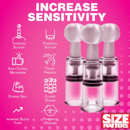 MAX TWIST CLIT AND NIPPLE TRIPLE SUCKER SET - CLEAR