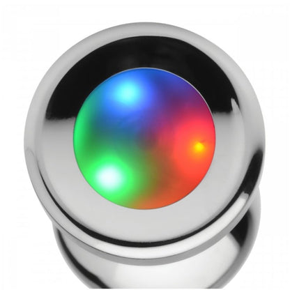 LIGHT UP LARGE ANAL PLUG - SILVER