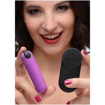 VIBRATING BULLET W/REMOTE CONTROL - PURPLE
