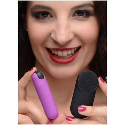 VIBRATING BULLET W/REMOTE CONTROL - PURPLE