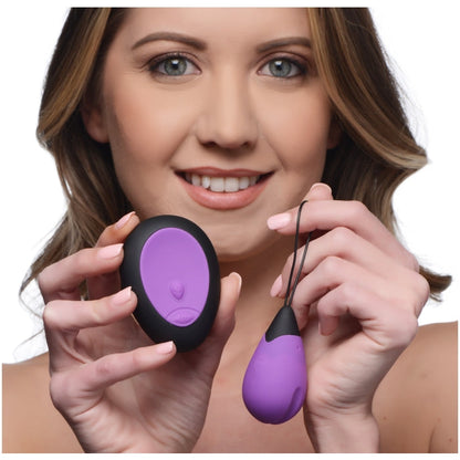 10X SILICONE VIBRATING EGG - PURPLE
