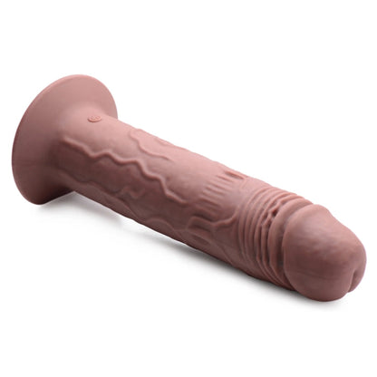 TI 7X REMOTE CONTROL VIBRATING & THUMPING DILDO DARK
