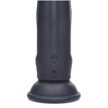VIBRATING & E-STIM SILICONE DILDO W/ REMOTE