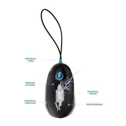 E-STIM PRO SILICONE VIBRATING EGG W/ REMOTE CONTROL