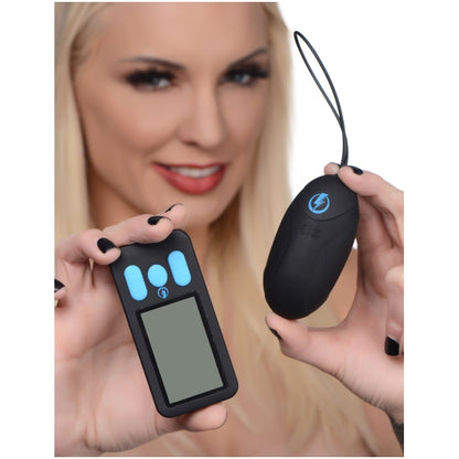 E-STIM PRO SILICONE VIBRATING EGG W/ REMOTE CONTROL