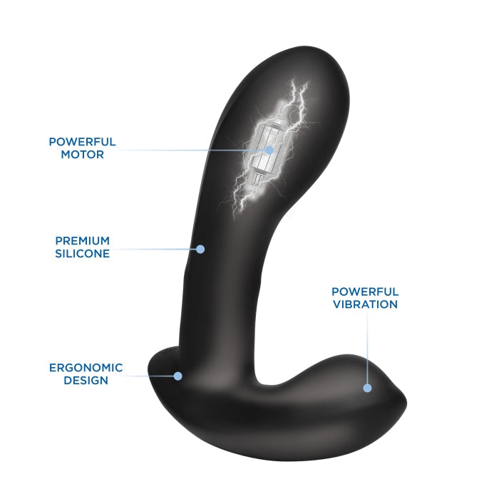 VIBRATING & E-STIM PROSTATE MASSAGER W/REMOTE