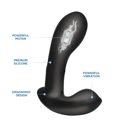 VIBRATING & E-STIM PROSTATE MASSAGER W/REMOTE