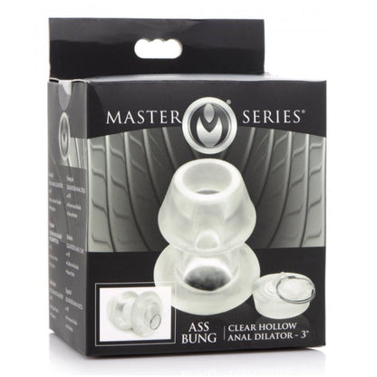 MS ASS BUNG CLEAR HOLLOW ANAL DILATOR 3" - MEDIUM