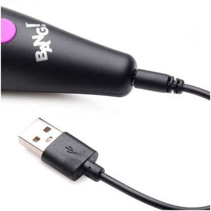 BG 10X VIBRATING MINI SILICONE WAND - PURPLE - RECHARGEABLE - 4"