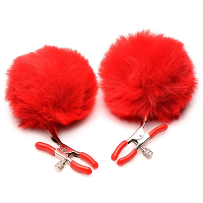 CH POM POM NIPPLE CLAMPS - RED