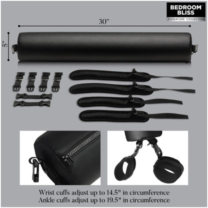 BB SEX SPREADER PADDED SPREADER BAR W/ RESTRAINTS