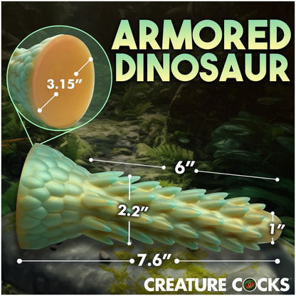 CC STEGOSAURUS SPIKY REPTILE SILICONE DILDO