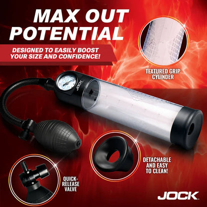 GAUGE PENIS PUMP W/ BULB PUMP UP