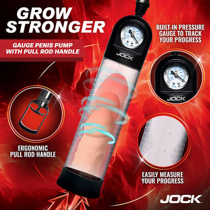 GAUGE PENIS PUMP W/ PULL ROD PUMP UP